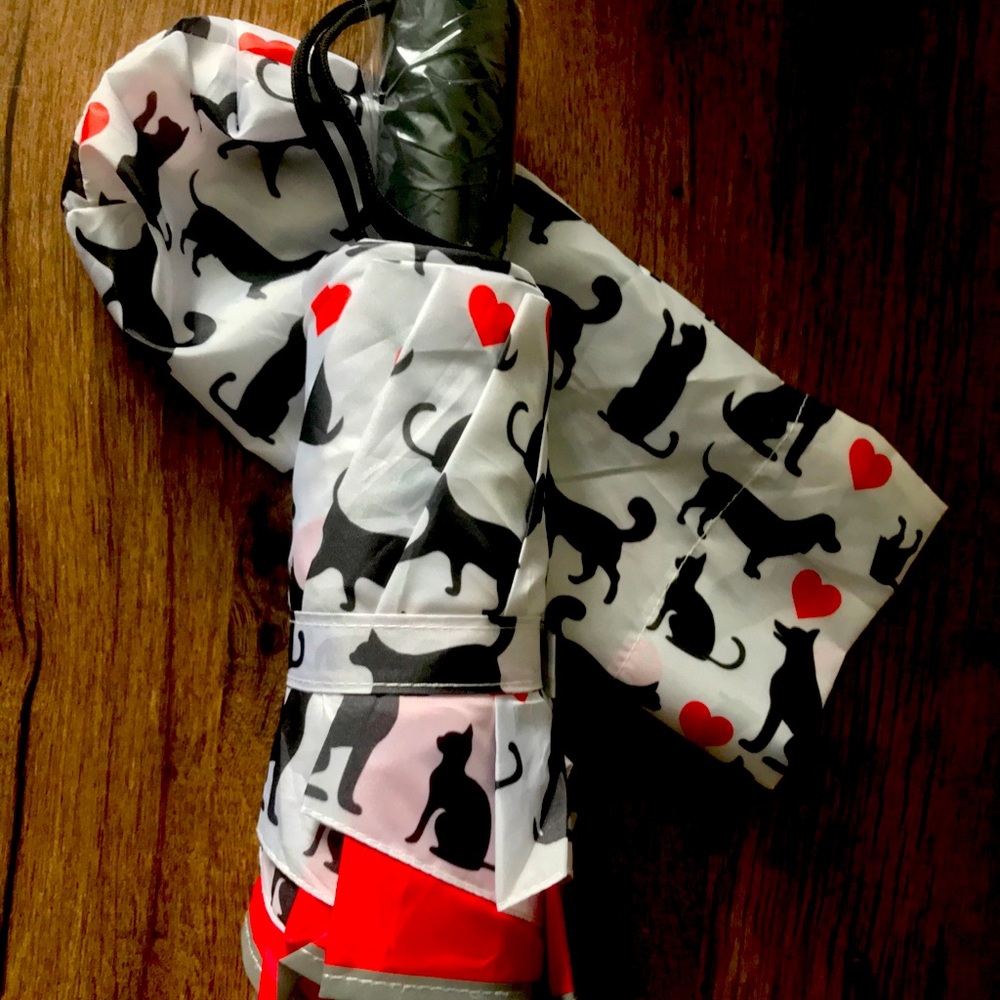 Cat and Dog Heart Umbrella